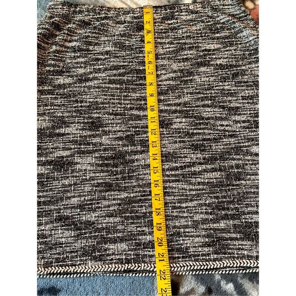 391. Women’s Max Studio Tweed Pencil Skirt Black White Elastic Waist L - Picture 5 of 6